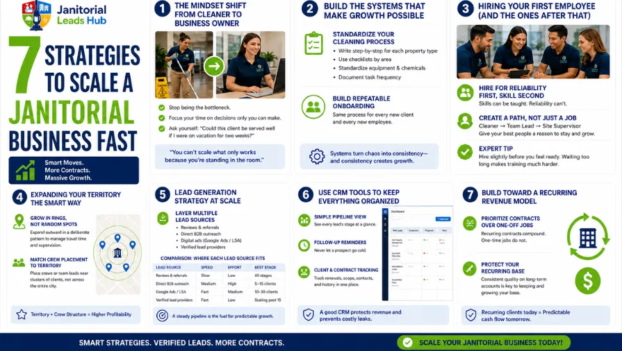 Details of 7 Strategies to Scale a Janitorial Business Fast