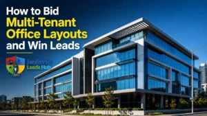 Modern multi-tenant commercial office building exterior in the Perth CBD during midday sun.